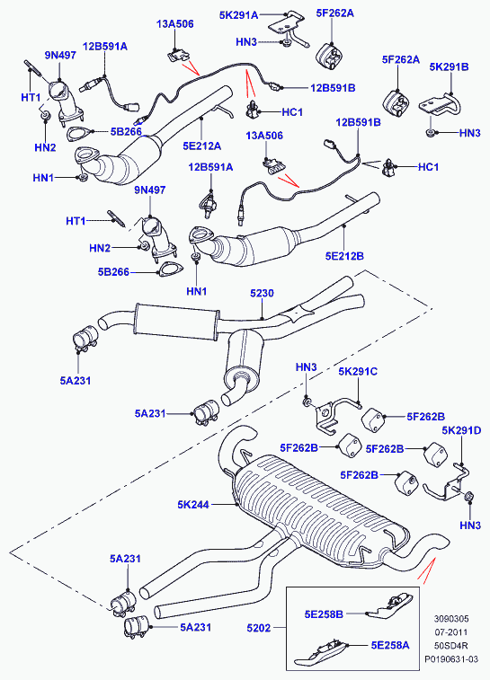 MG LR011710 - Sensor - Lambda, Exhaust Gas Oxygen, L319 Discovery 3 And 4 autosila-amz.com