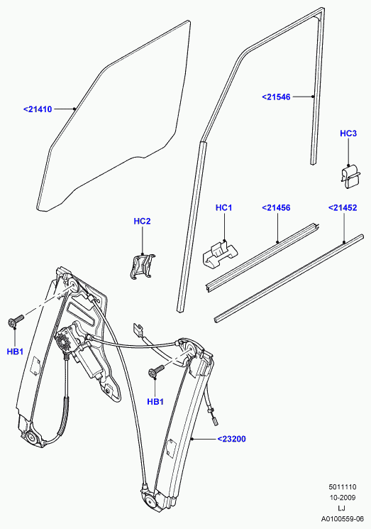 Land Rover CUB000082 - Боковое стекло autosila-amz.com