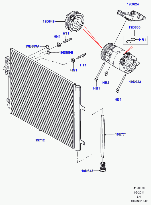 ROVER/AUSTIN LR023921 - Конденсатор кондиционера autosila-amz.com