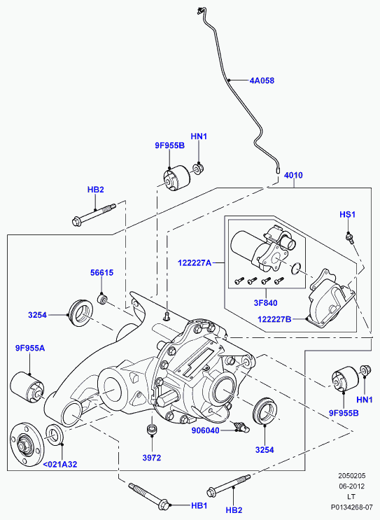 Land Rover TZB500100 - Уплотняющее кольцо, дифференциал autosila-amz.com