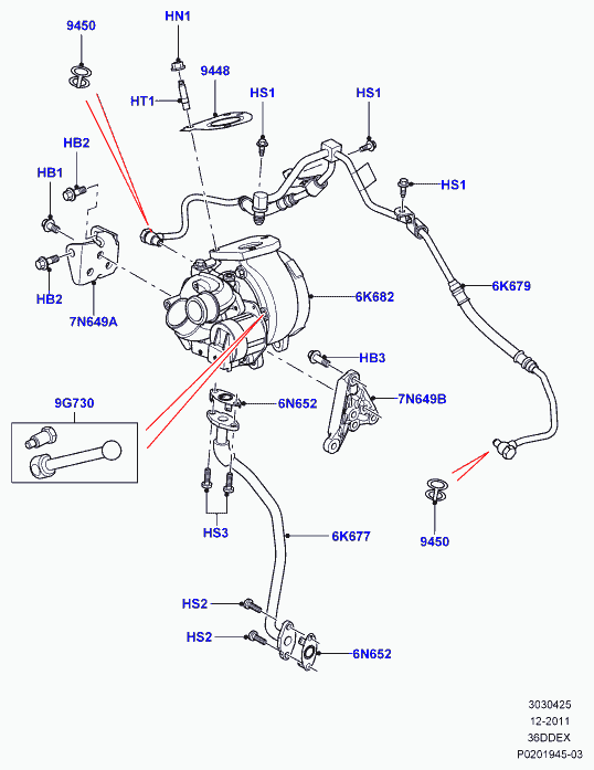 Jaguar LR004057 - Nut, M8, Turbocharger Inlet, L320 Range Rover Sport autosila-amz.com