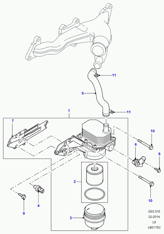 Rover LR004459 - Масляный фильтр autosila-amz.com