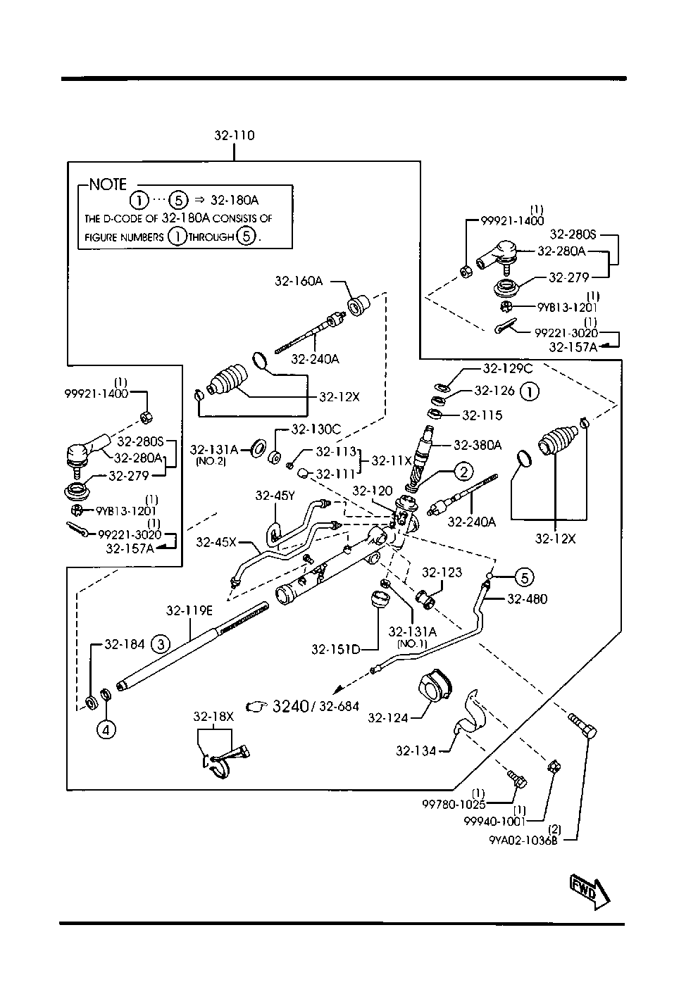 FORD GA2A-32-280A - Наконечник рулевой тяги, шарнир autosila-amz.com