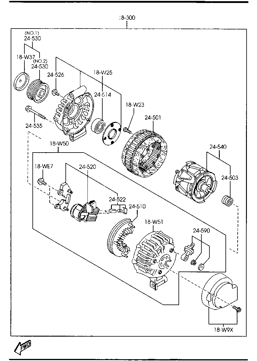 MAZDA L3M6-18-300A - Генератор autosila-amz.com