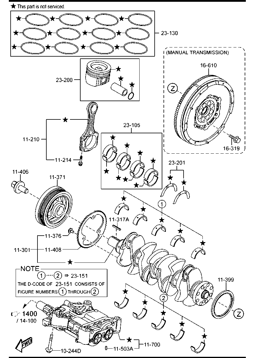 MAZDA SH01-11-312 - КОЛЬЦО УПЛОТНИТЕЛЬНОЕ MME/W002/17 autosila-amz.com