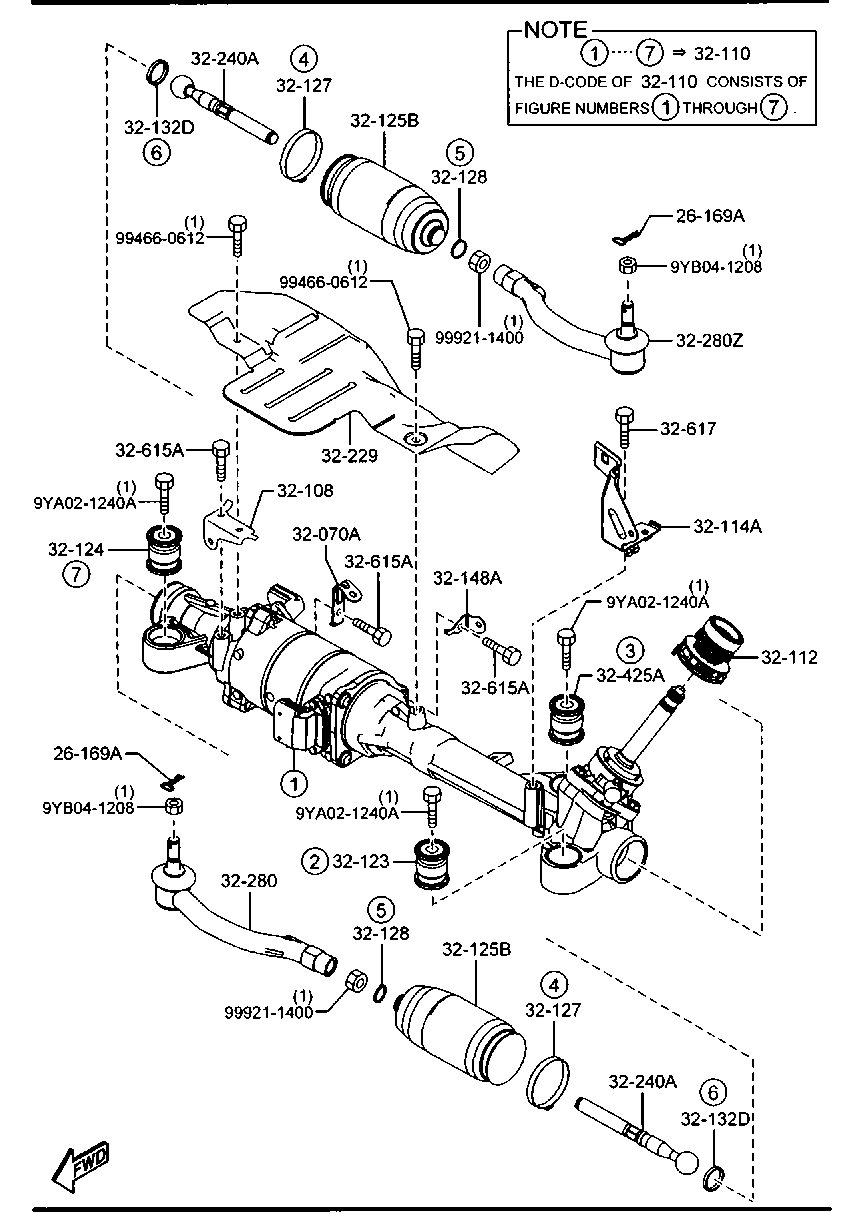 ISUZU GS1D-32-280 - Наконечник рулевой тяги, шарнир autosila-amz.com