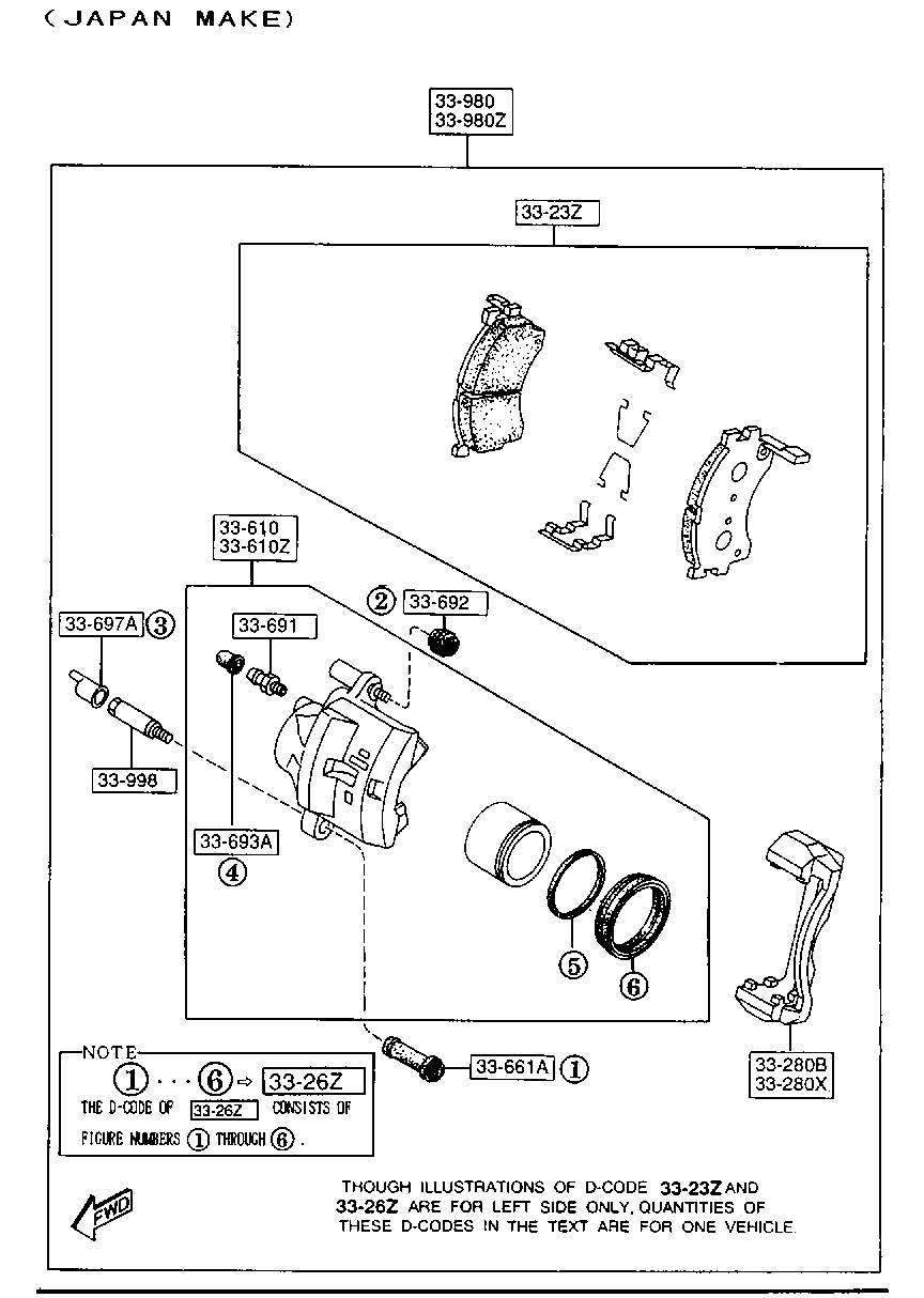 FORD GCYD-33-23ZA - Тормозные колодки, дисковые, комплект autosila-amz.com