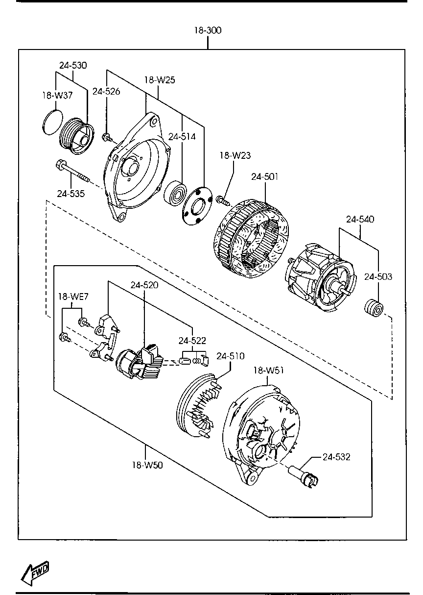 MAZDA R2AA-18-300B - Генератор autosila-amz.com