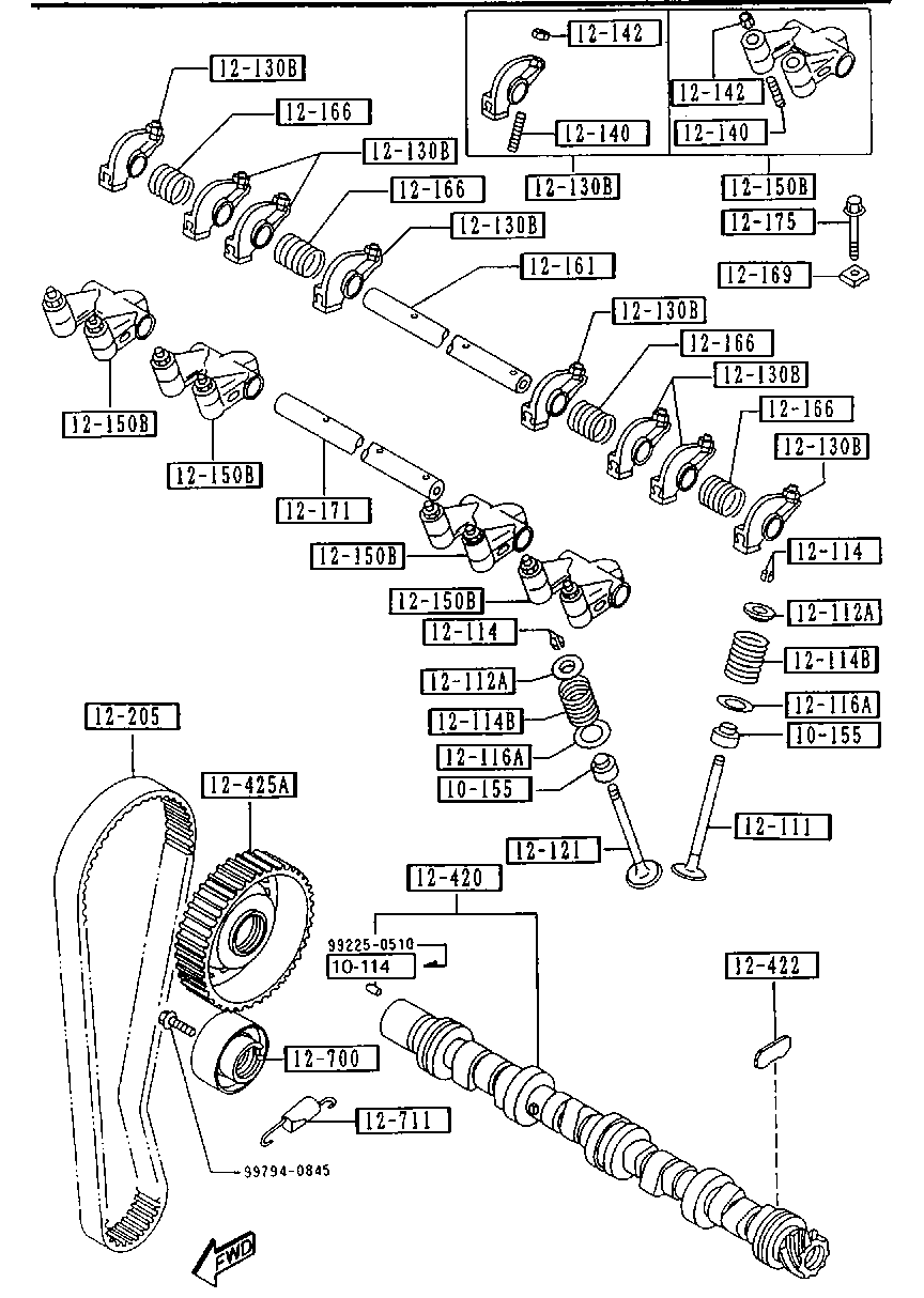 FORD B630-12-700D - Натяжной ролик, зубчатый ремень ГРМ autosila-amz.com