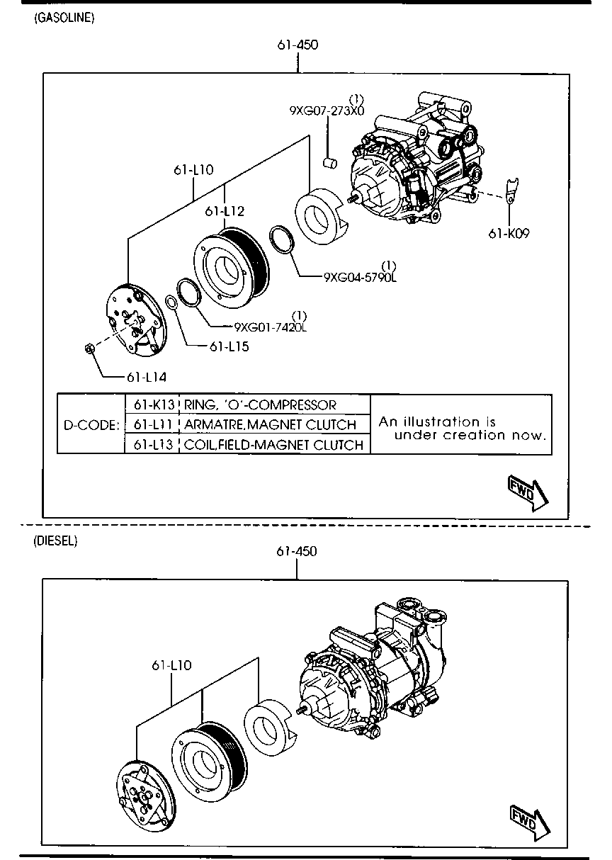 MAZDA DE94-61-450A - компрессор кондиционера Ford autosila-amz.com