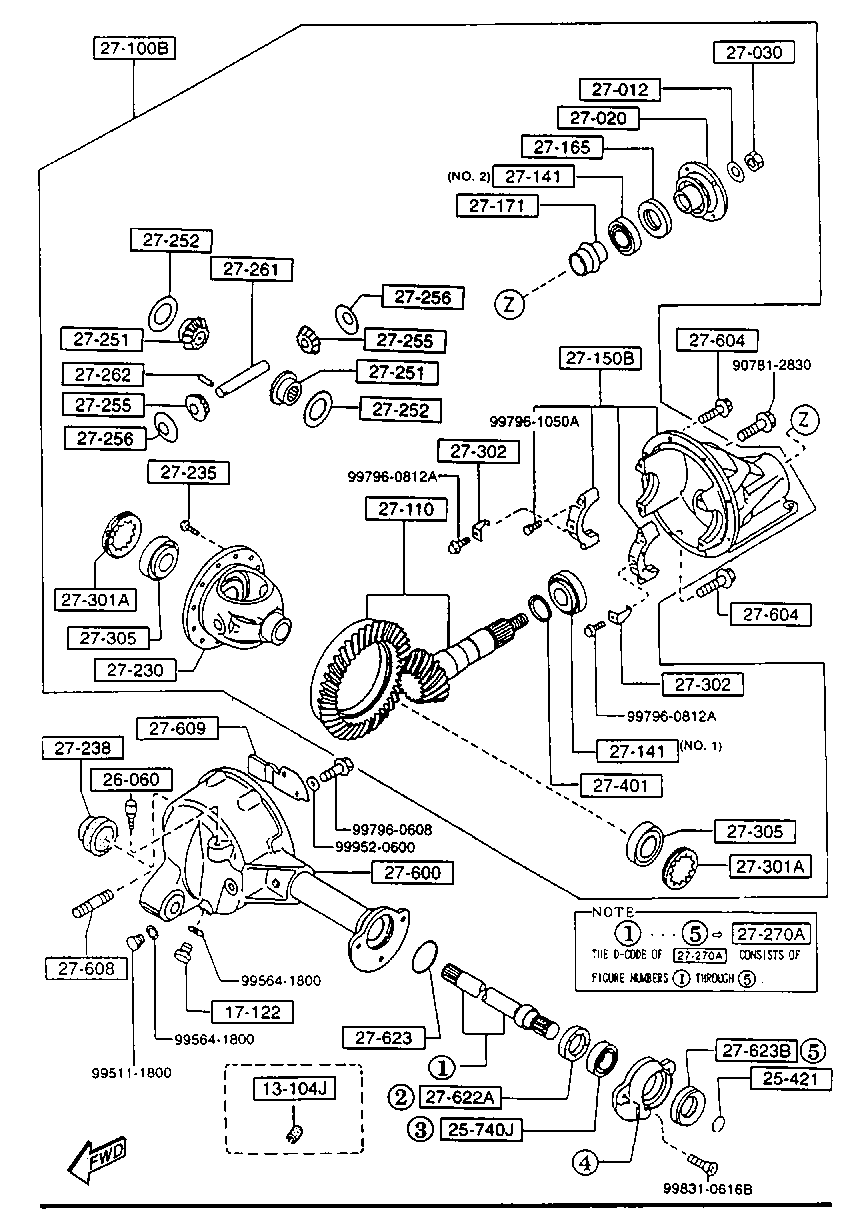 MAZDA 0221-27-210 - ПОДШИПНИК ШАРИКОВЫЙ autosila-amz.com