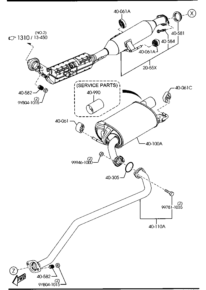 TOYOTA BP47-40-582 - Пружина, труба выхлопного газа autosila-amz.com