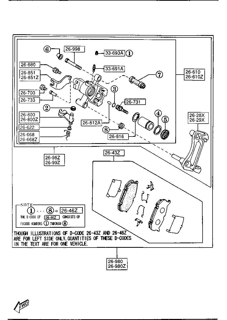 MAZDA GAYE-26-43ZA - Тормозные колодки, дисковые, комплект autosila-amz.com