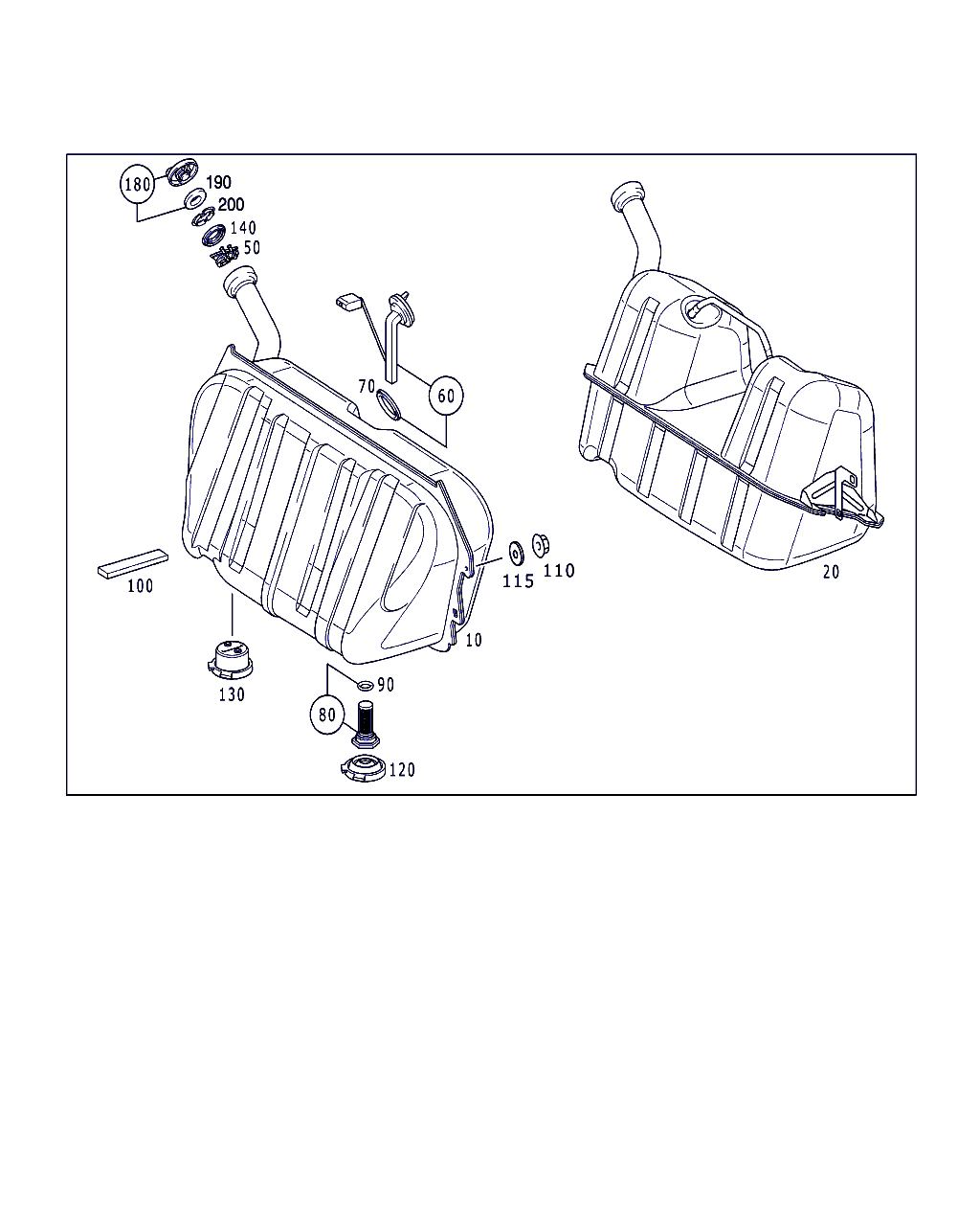 Mercedes-Benz A 220 470 01 05 - Крышка, топливный бак autosila-amz.com