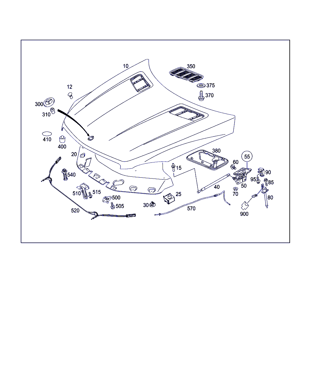 Mercedes-Benz A 204 880 00 64 - Замок капота autosila-amz.com