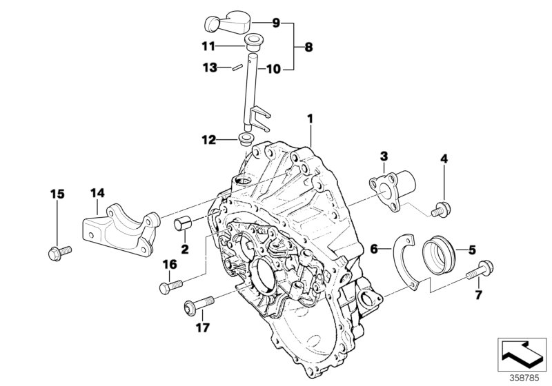 BMW 23 11 1 044 105 - Передняя крышка с сальником ! \BMW Mini R50 autosila-amz.com