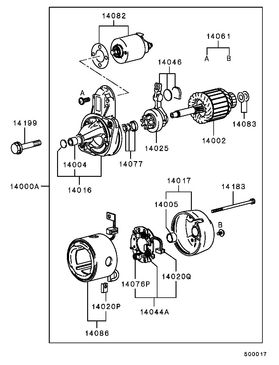 Mitsubishi MD607894 - БЕНДИКС СТАРТЕРА autosila-amz.com