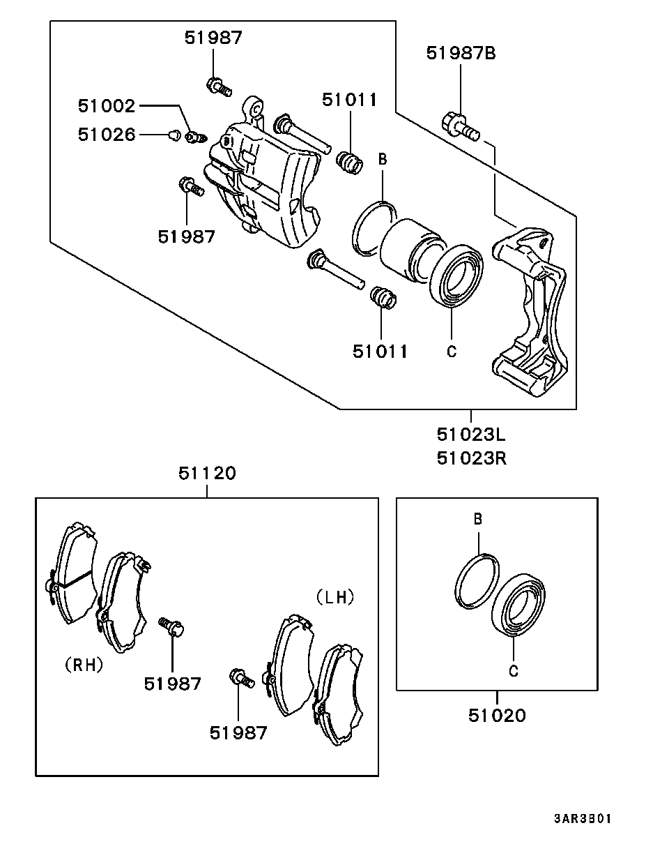 Volvo MR527656 - Тормозные колодки, дисковые, комплект autosila-amz.com