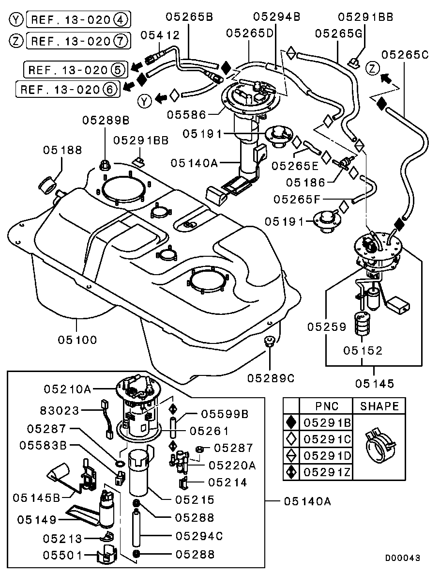 Mitsubishi MB906932 - Топливный фильтр autosila-amz.com