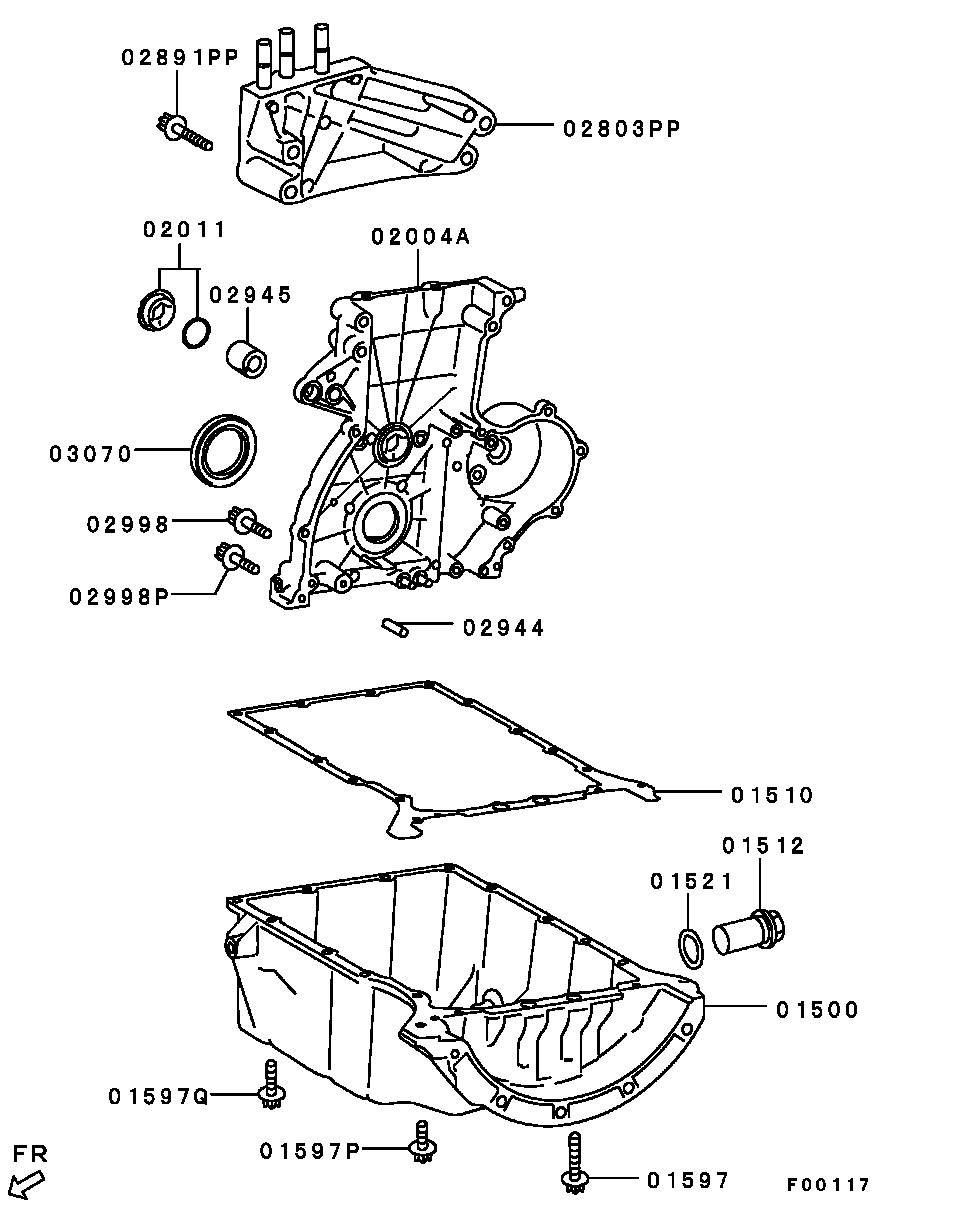 Mitsubishi MN960041 - Уплотнительное кольцо, резьбовая пробка маслосливного отверстия autosila-amz.com