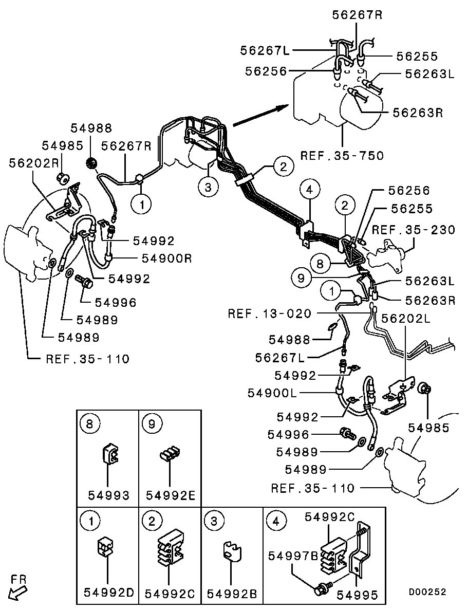 Mitsubishi 4650A530 - Тормозной шланг autosila-amz.com