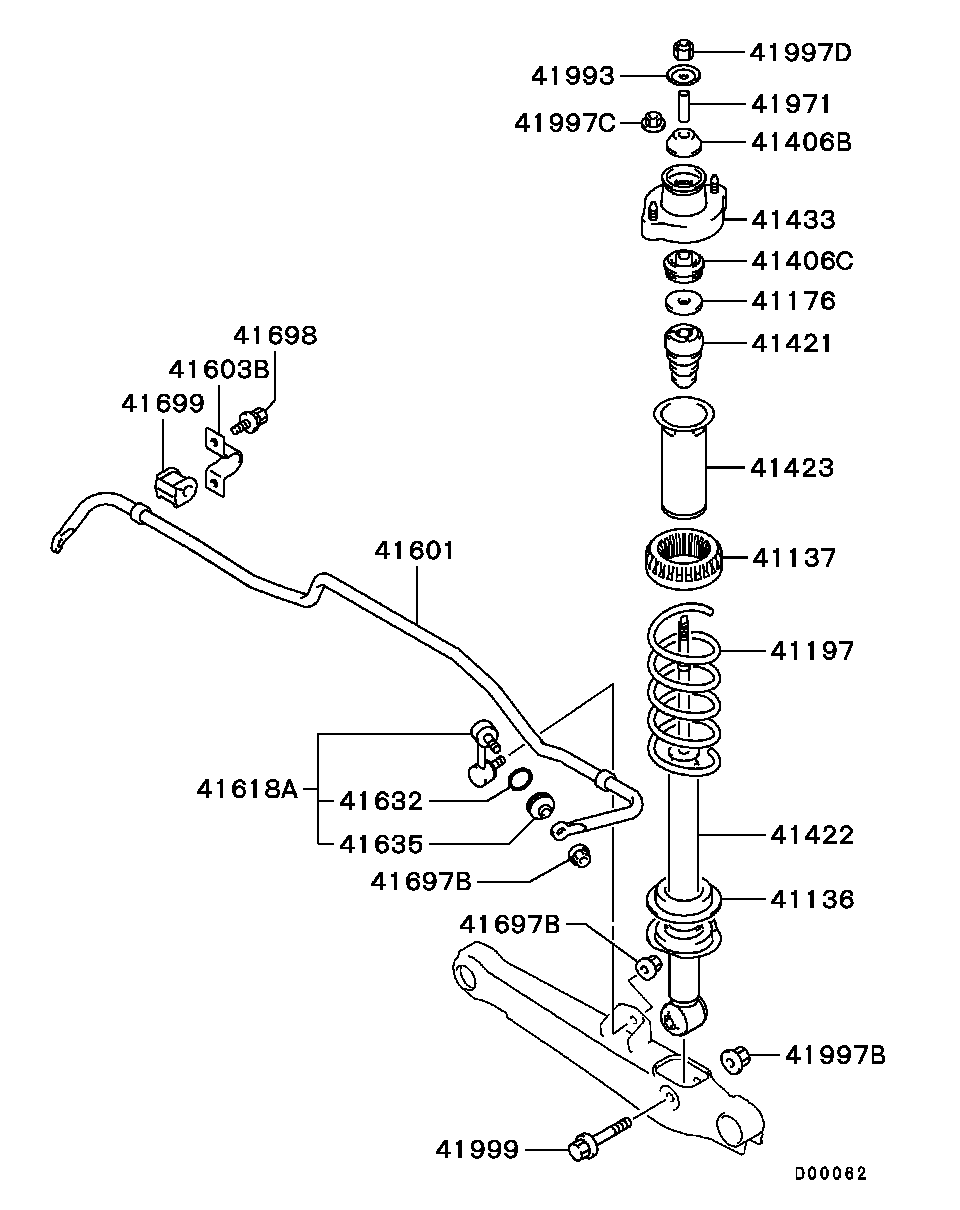 Mitsubishi MN101520 - Амортизатор autosila-amz.com