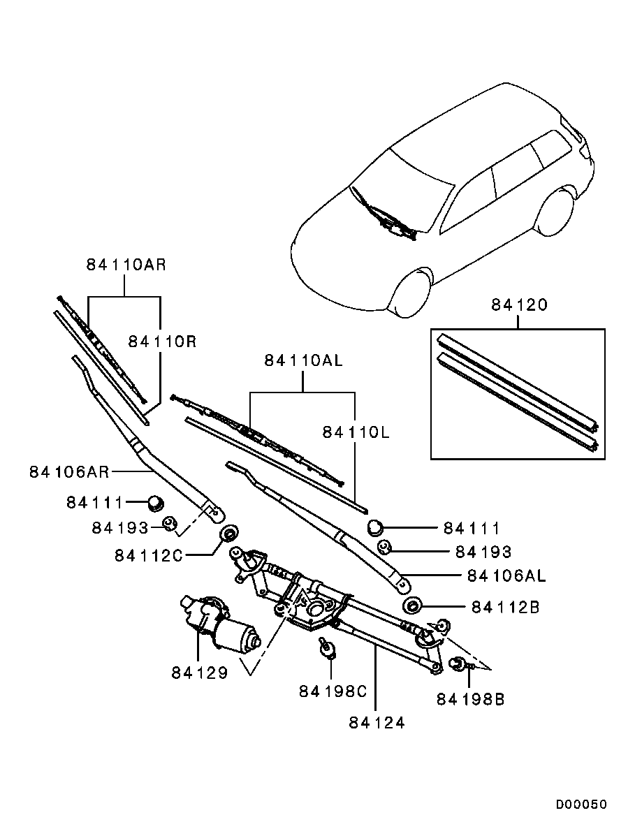 Mitsubishi MN181335 - ЩЕТКА СТЕКЛООЧИСТИТЕЛЯ autosila-amz.com