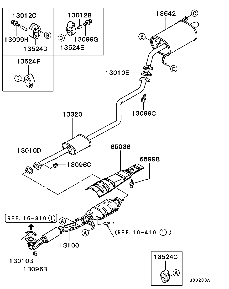 Mitsubishi 1570A519 - Катализатор autosila-amz.com