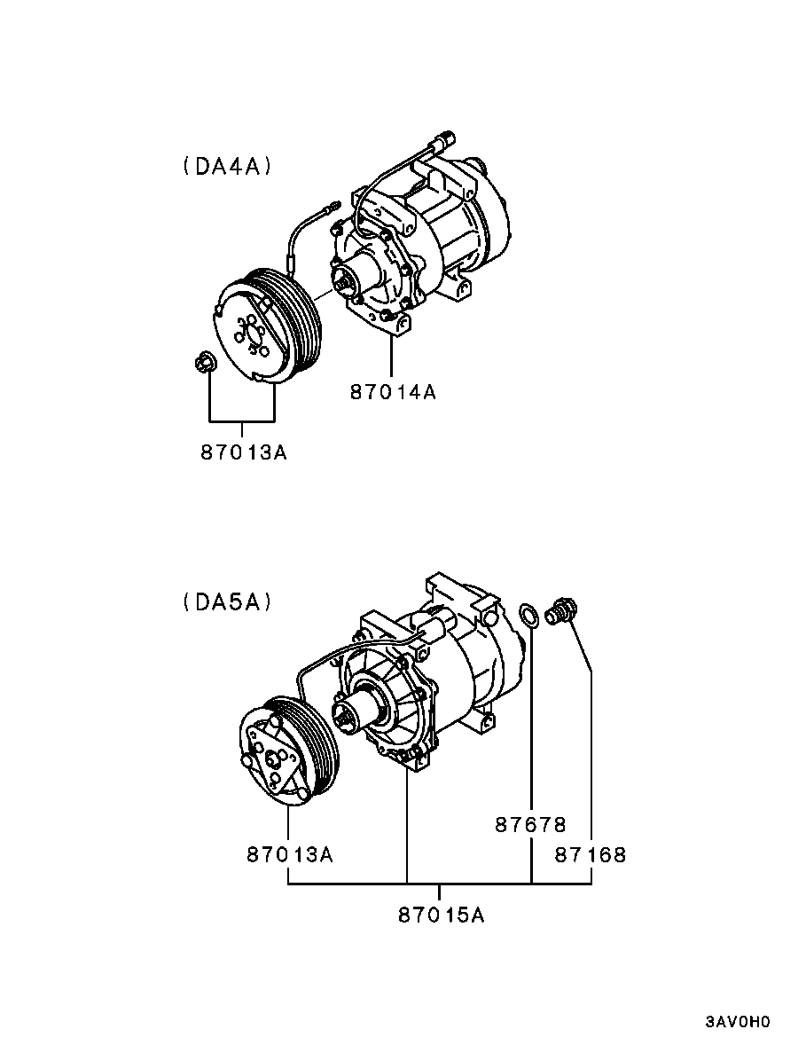 OM MR262971 - Компрессор кондиционера autosila-amz.com