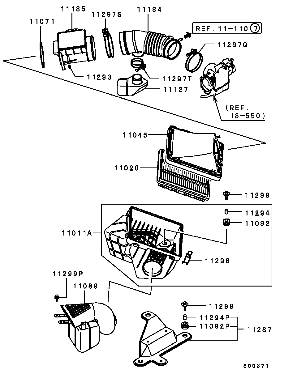 Mitsubishi MR 571471 - ФИЛЬТР ВОЗДУШНЫЙ ИНЖЕКТОР F16,Z16,V23 autosila-amz.com