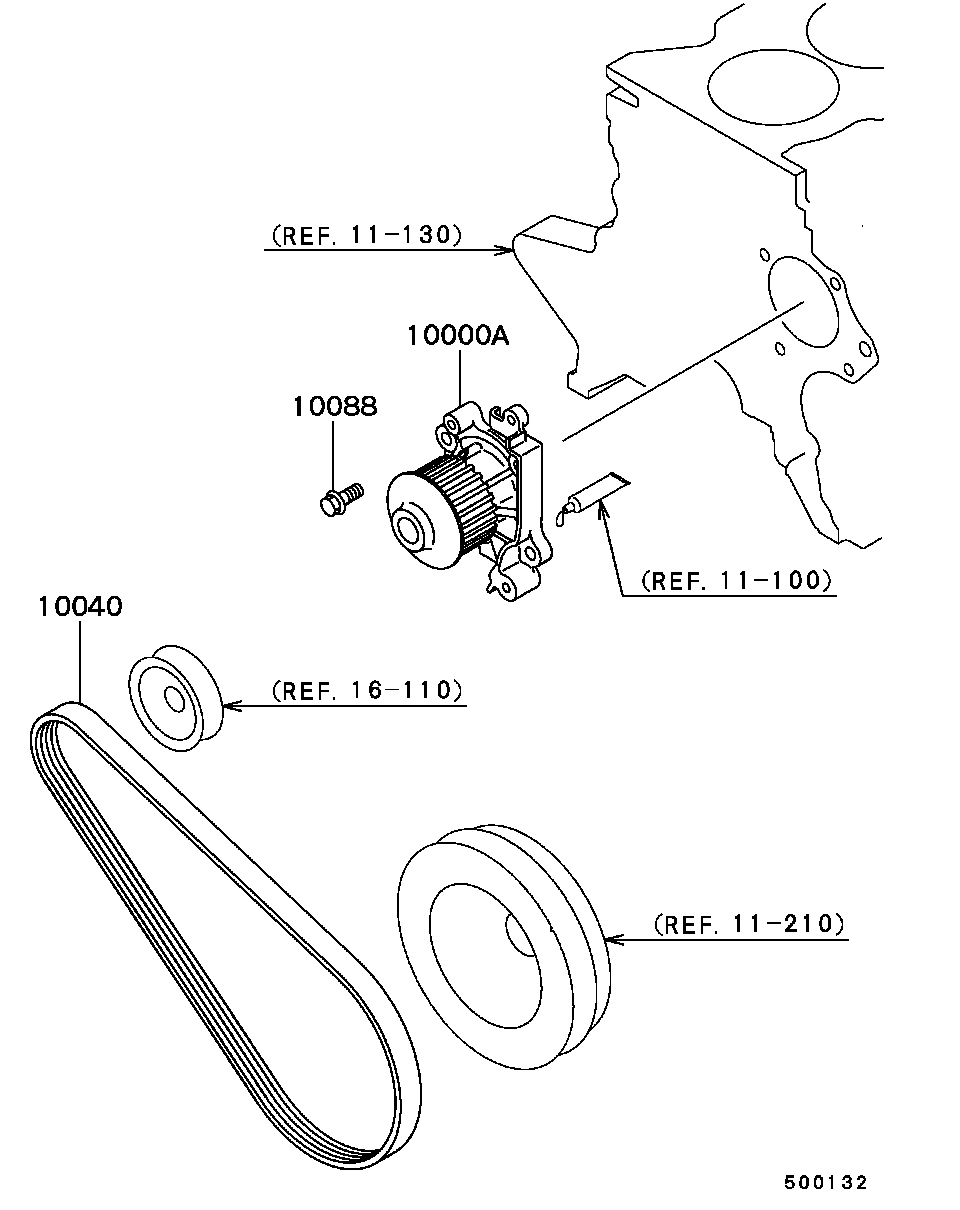 Chrysler MD313301 - Водяной насос autosila-amz.com