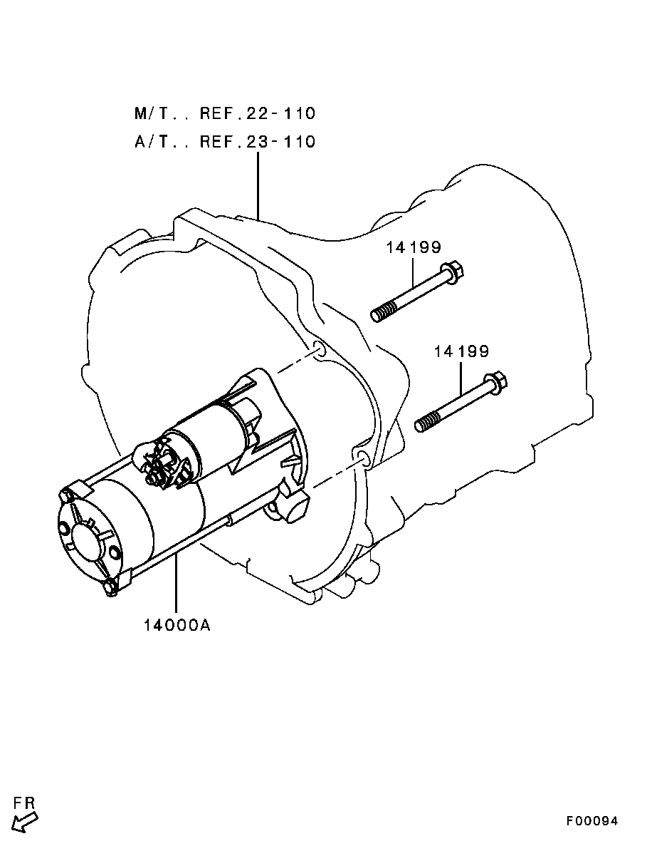 Mitsubishi 1810A050 - Стартер в сборе autosila-amz.com