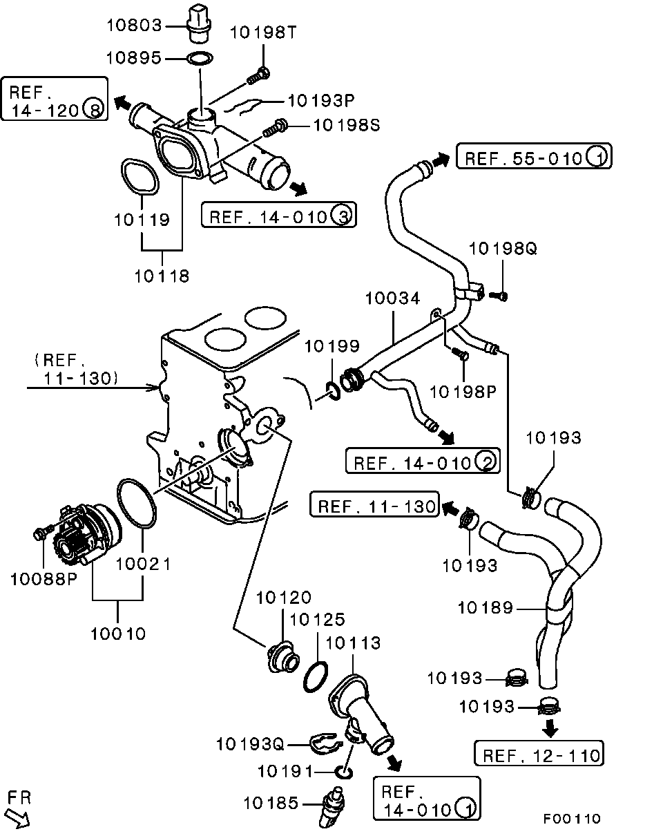 Mitsubishi MN-980152 - Автозапчасть/Температурный датчик охлаждающей жидкости autosila-amz.com