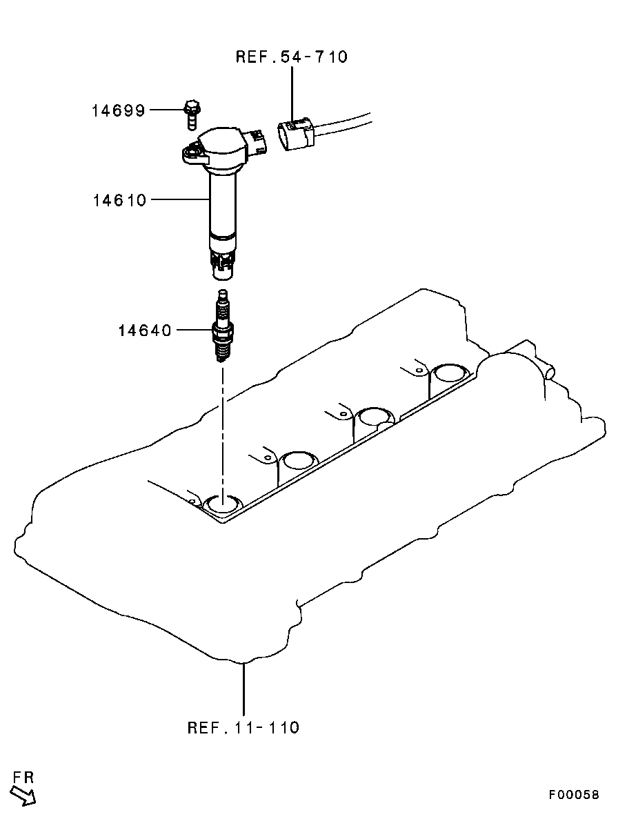 Mitsubishi 1822A068 - Свеча зажигания ДВС Mitsubishi 1.8/2.0/2.4 (Iridium/1311/1313/2687/FR5FI/FR6FI) autosila-amz.com