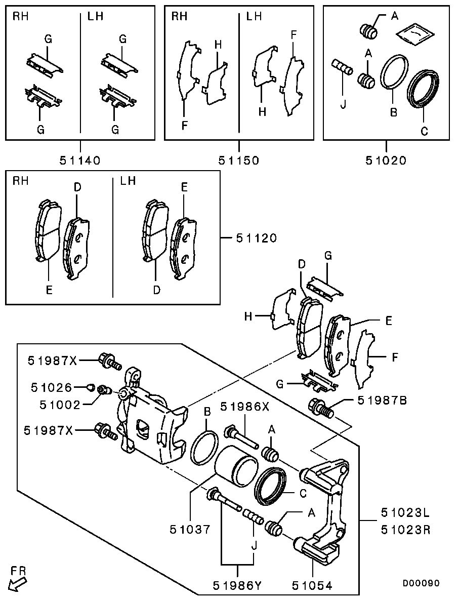 Hino 4605A953 - PAD SET,FR BRAKE autosila-amz.com