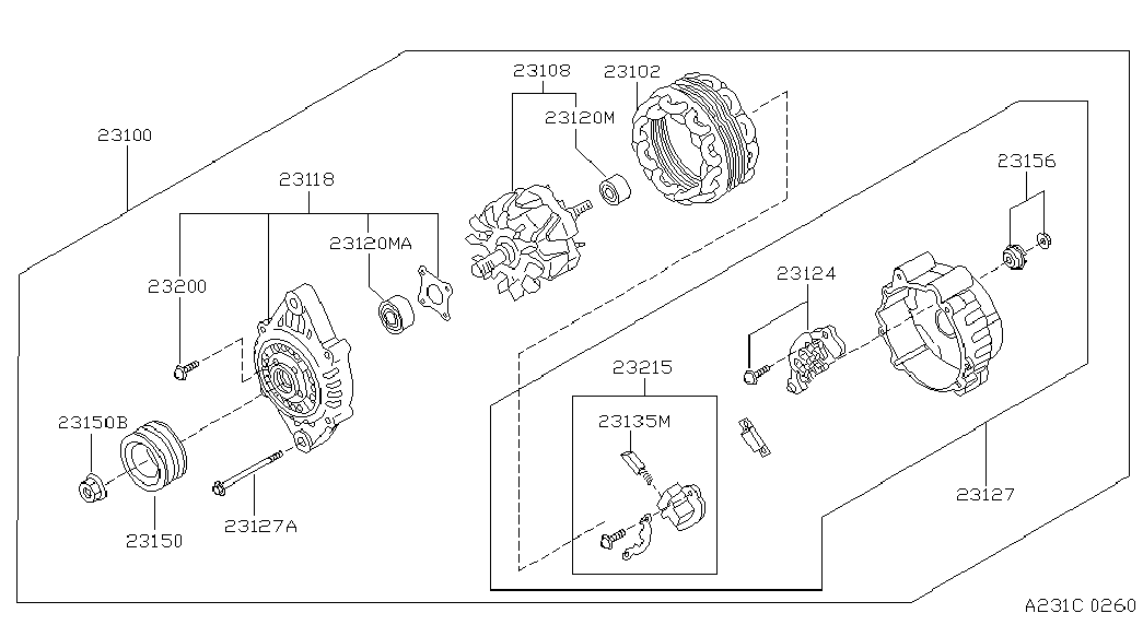 TOYOTA 23100-VB310 - Генератор autosila-amz.com