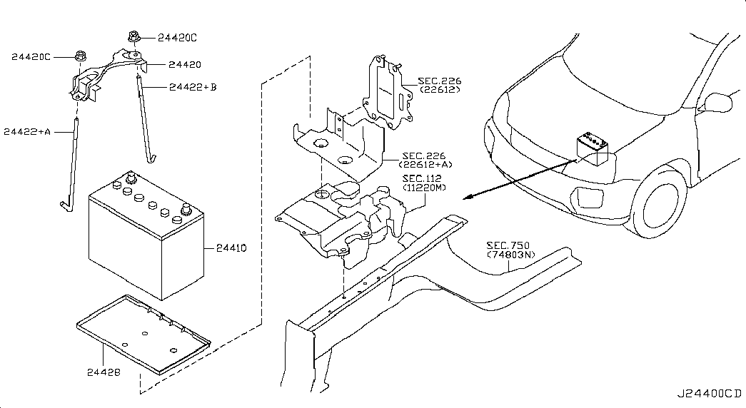 Seat 244103X90A - BATTERY autosila-amz.com