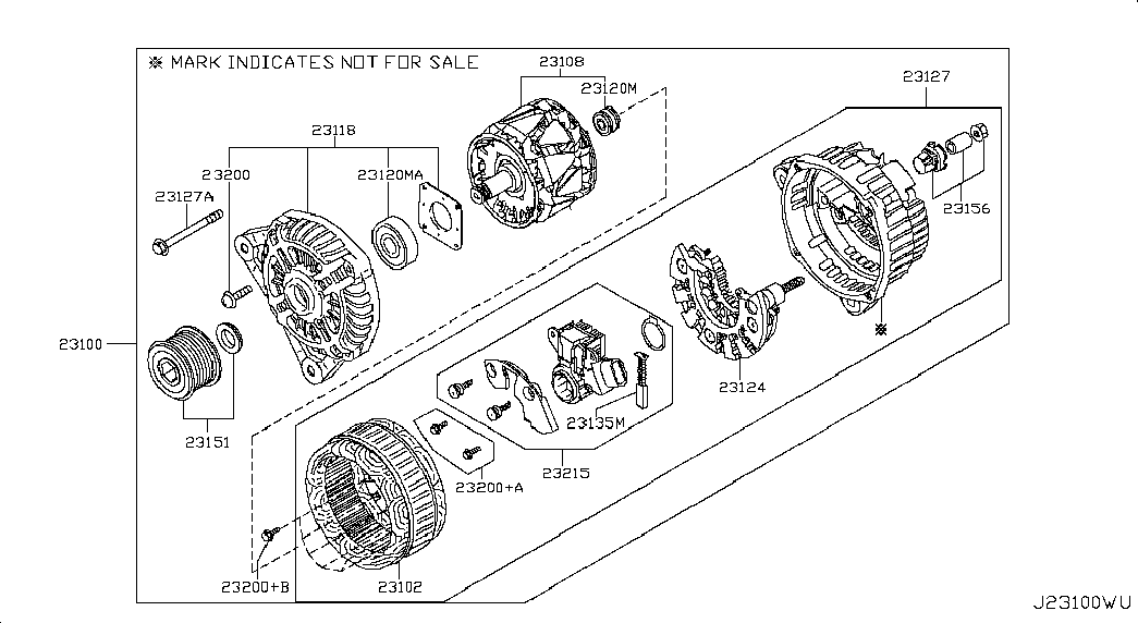 Infiniti 231001FC1A - Генератор autosila-amz.com