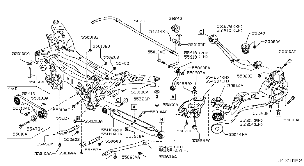 SAMSUNG 55619-JY00B - Тяга / стойка, стабилизатор autosila-amz.com