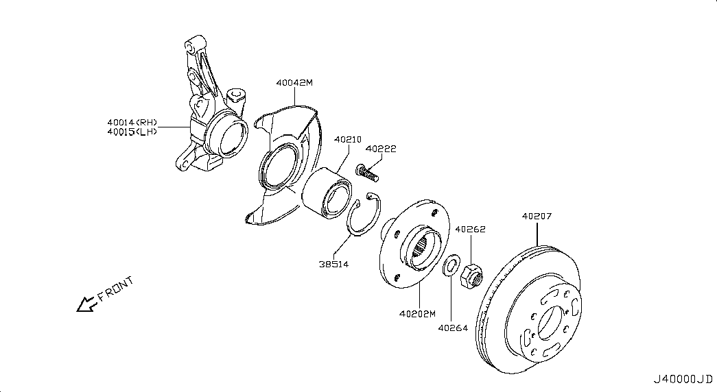 NISSAN 402064A00G - Тормозной диск autosila-amz.com