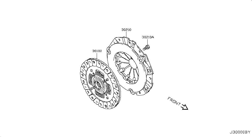 Infiniti 301004A00E - DISC ASSY-CLUTCH autosila-amz.com