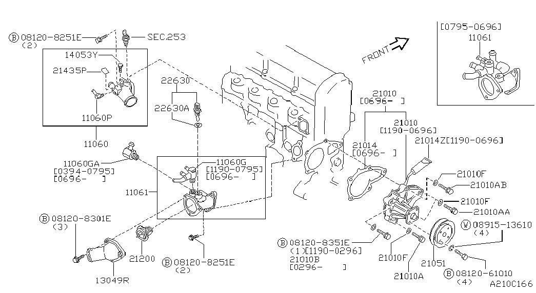 Mitsubishi 21200-57J05 - Термостат охлаждающей жидкости / корпус autosila-amz.com