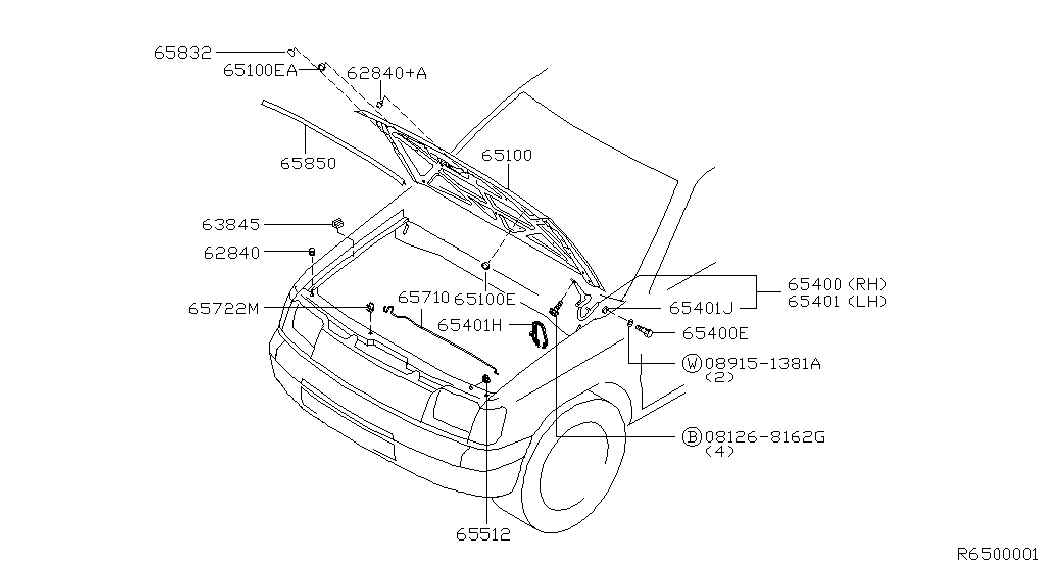 NISSAN 65823-5B000 - автозапчасть для автомобиля autosila-amz.com