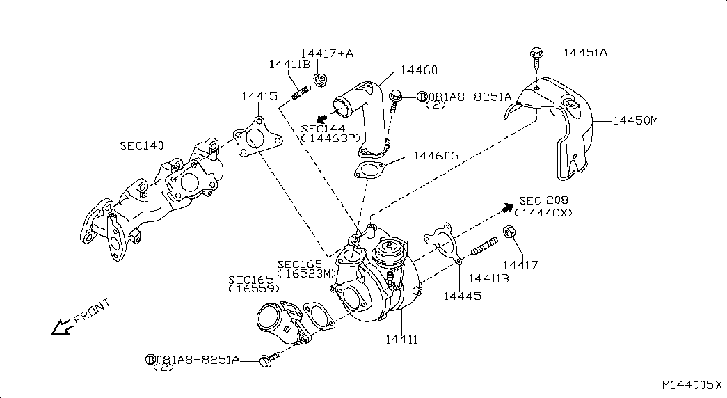 NISSAN 14411EC00C* - Турбокомпрессор Nissan 14411EC00C восстановленный autosila-amz.com