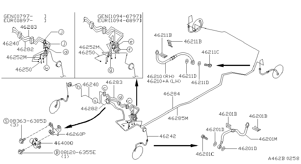 Infiniti 4621032U10 - Тормозной шланг autosila-amz.com