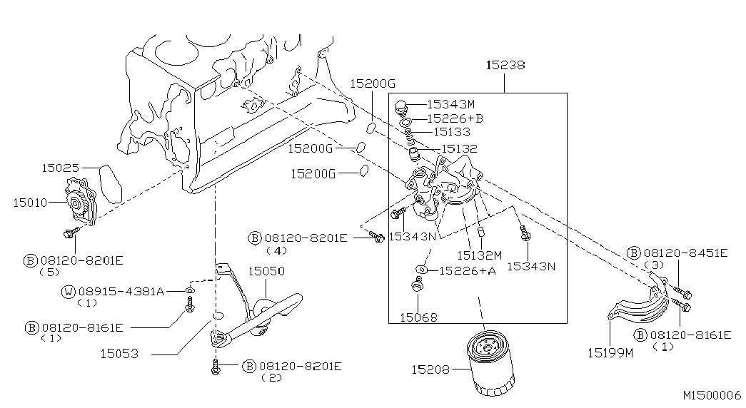 Infiniti 15208-7F400 - Масляный фильтр autosila-amz.com