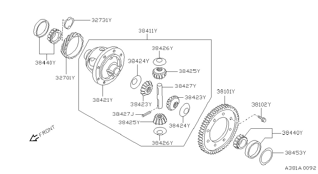 NISSAN 40210A0100 - Комплект подшипника ступицы колеса autosila-amz.com