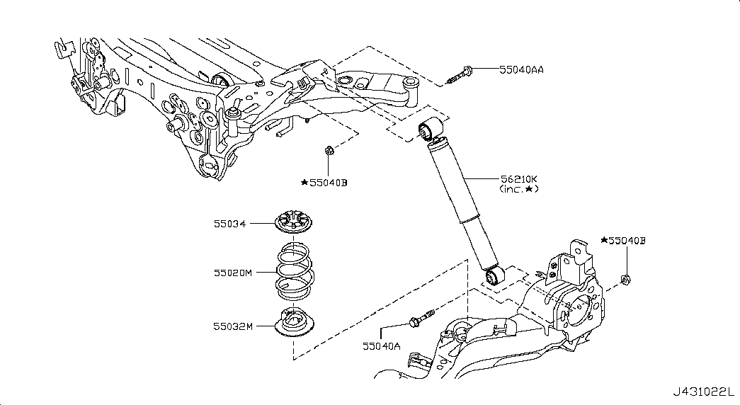 NISSAN E62104MS0A - Амортизатор autosila-amz.com