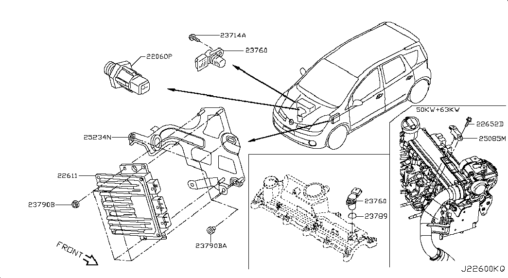 NISSAN 23760-00QAD - ДАТЧИК ПОЛОЖЕНИЯ ВАЛА autosila-amz.com