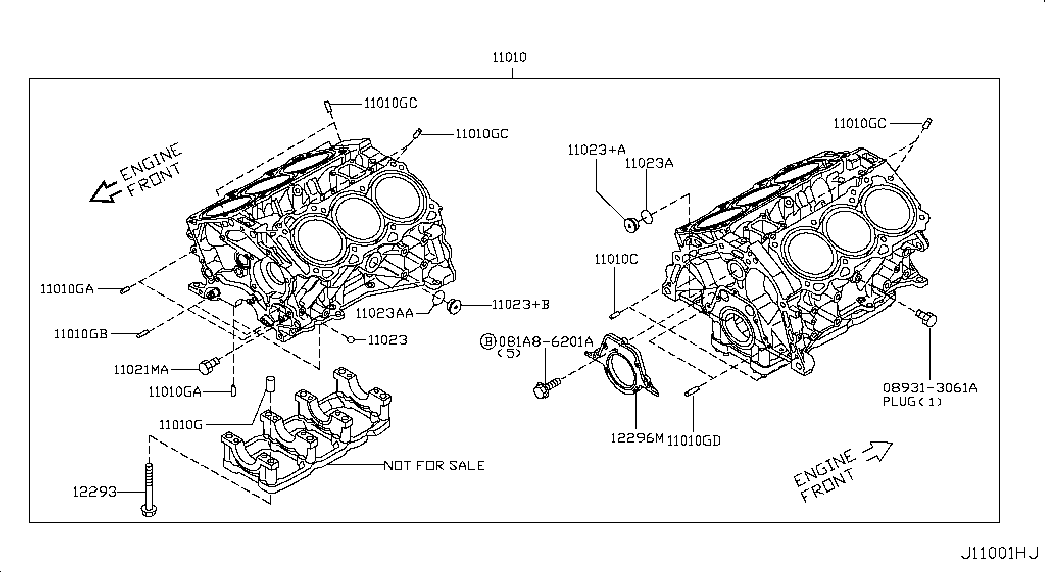 Infiniti 1229631U20 - Сальник коленвала задний autosila-amz.com